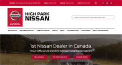 Desktop Screenshot of highparknissan.com